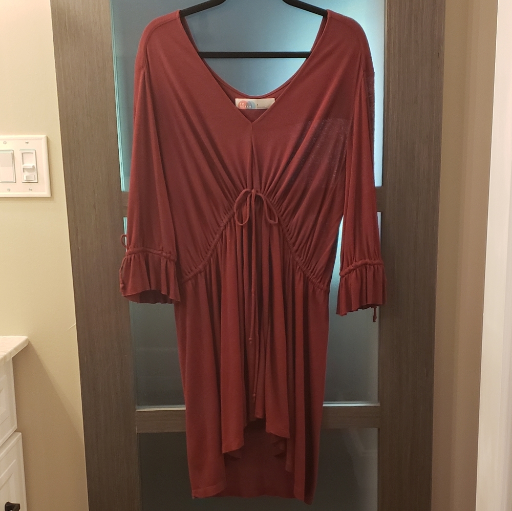 🤎 Free People Beach Tie Waist Dress